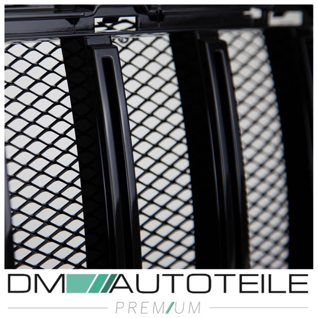 Sport-Kühlergrill für Panamericana GT Grill Schwarz Glanz +Race Gitter exklusiv passend für Mercedes C Klasse W205 S205 14-18