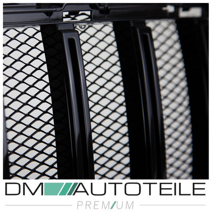 Sport-Kühlergrill für Panamericana GT Grill Schwarz Glanz +Race Gitter exklusiv passend für Mercedes C Klasse W205 S205 14-18