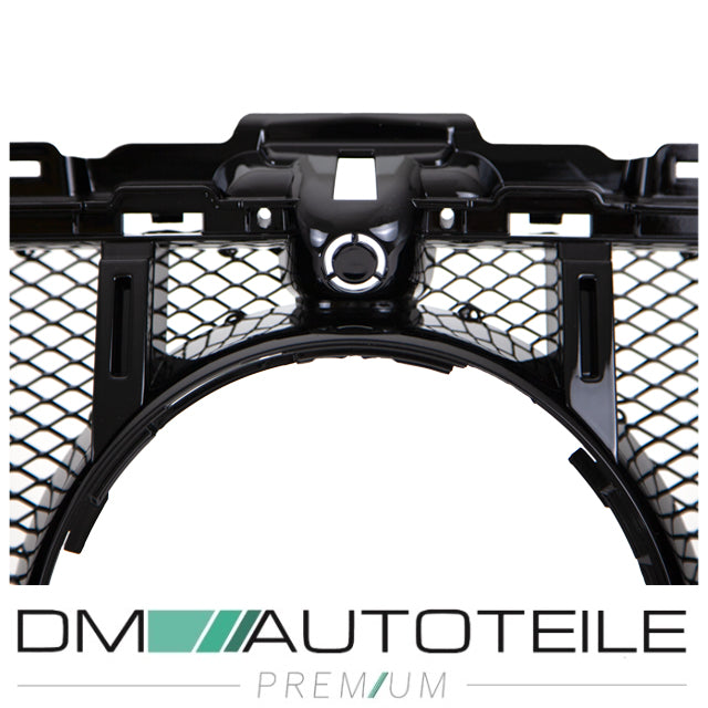 Sport-Kühlergrill für Panamericana GT Grill Schwarz Glanz +Race Gitter exklusiv passend für Mercedes C Klasse W205 S205 14-18