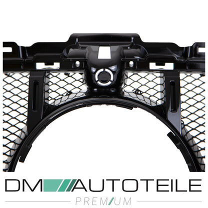 Sport-Kühlergrill für Panamericana GT Grill Schwarz Glanz +Race Gitter exklusiv passend für Mercedes C Klasse W205 S205 14-18