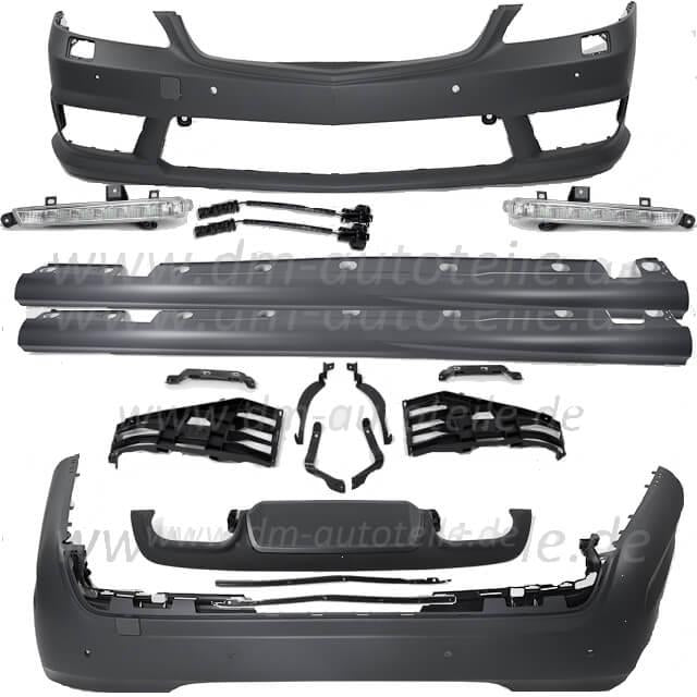Mercedes W221 Stoßstange Bodykit kurze Version Front + Heck+ Seitenschweller +Zubehör S65 AMG