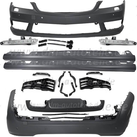 Mercedes W221 Stoßstange Bodykit kurze Version Front + Heck+ Seitenschweller +Zubehör S65 AMG
