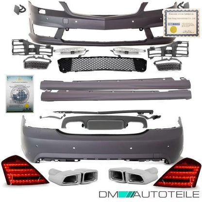 Mercedes W221 Bodykit Stoßstange Rückleuchten Blenden +Zubehör für S63 AMG 05-11