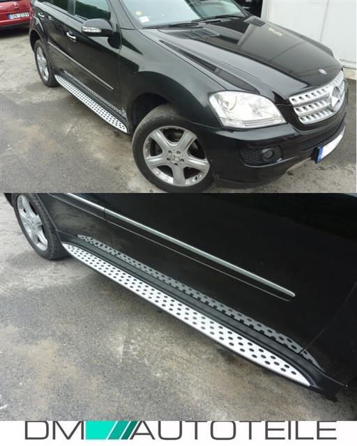 Mercedes ML W164 Trittbretter Einstiegsleiste Set Bj 05-11 Aluminium