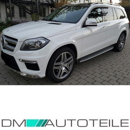 Satz Trittbretter Einstiegsleiste Alu passend für Mercedes GL X166 ab Bj 2012