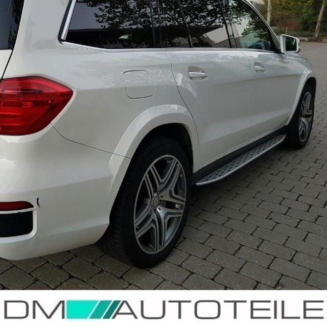 Satz Trittbretter Einstiegsleiste Alu passend für Mercedes GL X166 ab Bj 2012