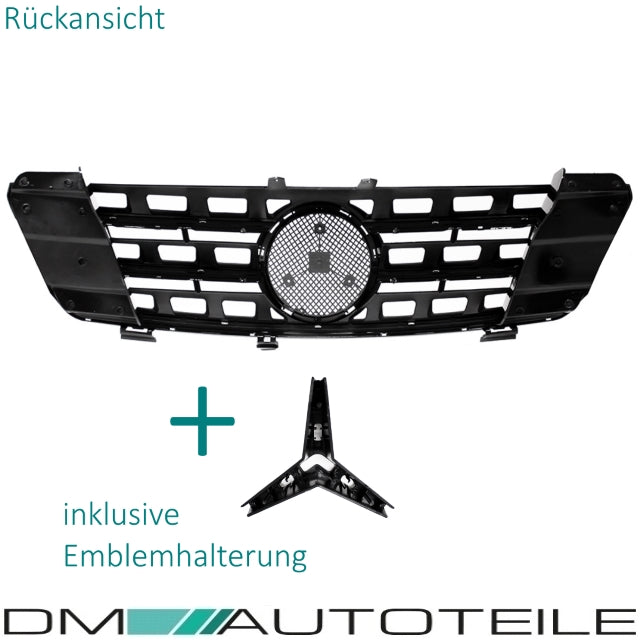 Kühlergrill Schwarz hochglanz + Chrom passend für Mercedes ML W164 05-08 Vormopf