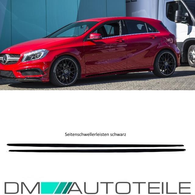 Front Spoiler Set 9 tlg. passt für Mercedes W176 AMG Paket Aero Spoiler Umbau Bj 12-15