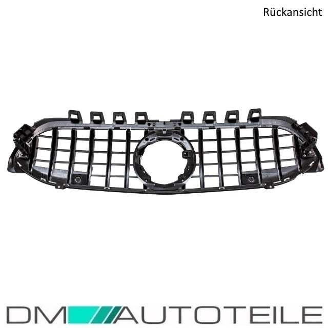 Set Sport-Kühlergrill für Panamericana GT Schwarz glanz + Stern lackiert passt für Mercedes A-Klasse W177 Bj ab 2018 ohne Kame...