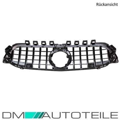 Set Sport-Kühlergrill für Panamericana GT Schwarz glanz + Stern lackiert passt für Mercedes A-Klasse W177 Bj ab 2018 ohne Kame...