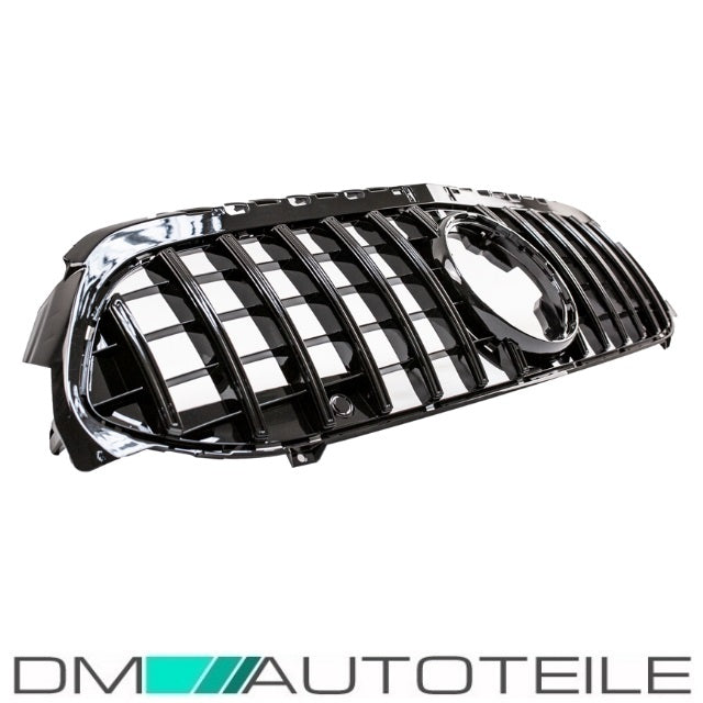 Set Sport-Kühlergrill für Panamericana GT Schwarz glanz + Stern lackiert passt für Mercedes A-Klasse W177 Bj ab 2018 ohne Kame...