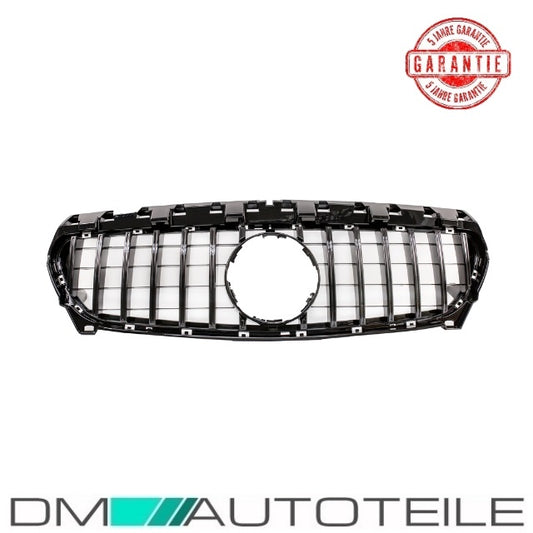 Sport-Kühlergrill für Panamericana GT Schwarz glanz passt für Mercedes W117 CLA ab 2013-2016 auch A45 AMG