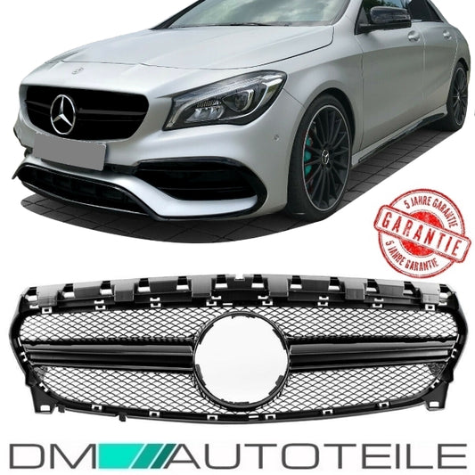 Sport Kühlergrill Schwarz Glanz passt für Mercedes CLA Mopf W117 C117 X117 16-19