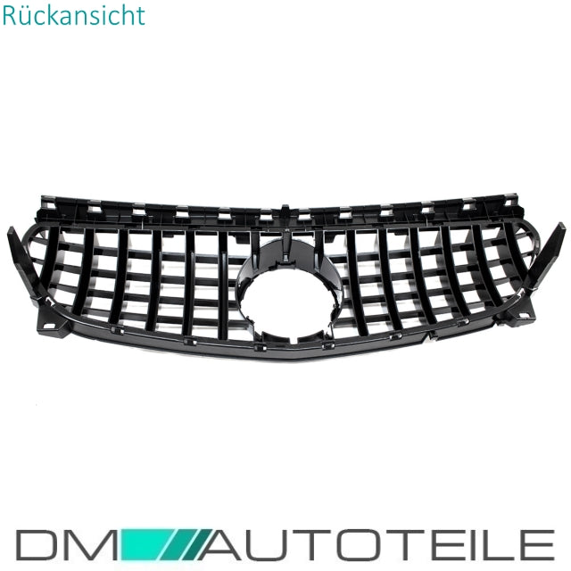 Set Sport-Kühlergrill für Panamericana GT schwarz glanz + Stern lackiert passend für Mercedes CLA W117 AMG ab 2017 (Mopf)