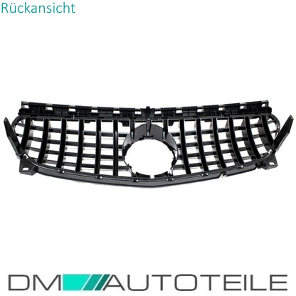 Set Sport-Kühlergrill für Panamericana GT schwarz glanz + Stern lackiert passend für Mercedes CLA W117 AMG ab 2017 (Mopf)