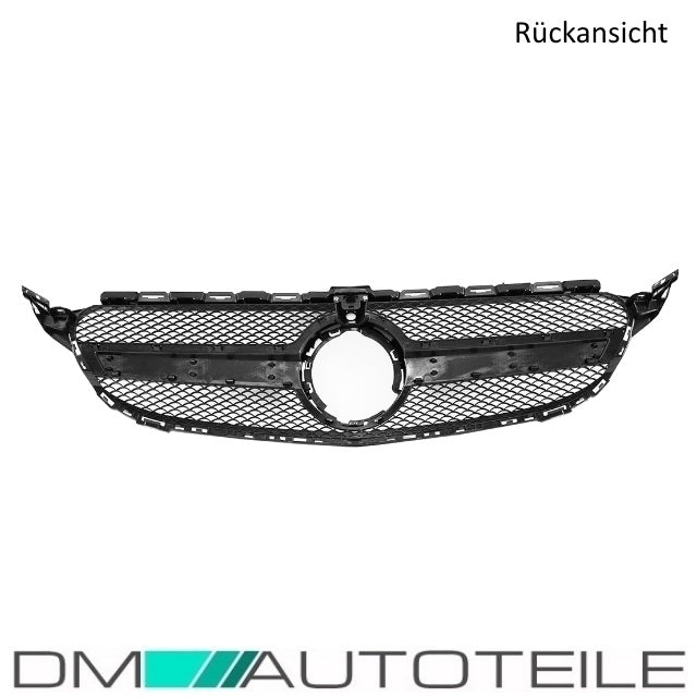 Set Facelift Kühlergrill Schwarz + Stern lackiert passt für Mercedes C-Klasse W205 S205 auch AMG Mopf ab 2018 +Kamera