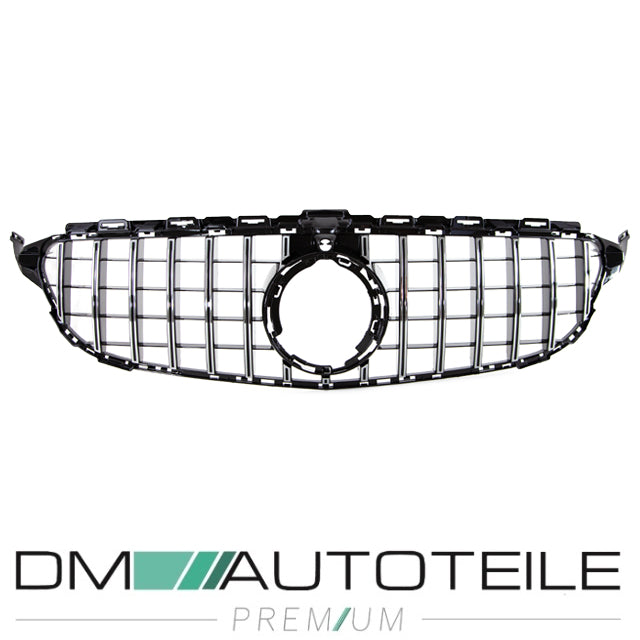 Sport-Panamericana GT Facelift Kühlergrill Chrom passt für Mercedes C-Klasse W205 S205 Mopf ab 2018 +Kamera