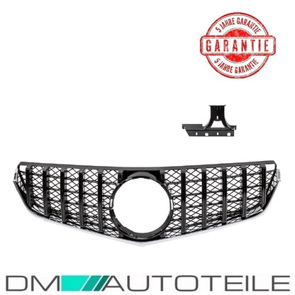 Sport-Kühlergrill für Panamericana GT Schwarz Glanz passt für Mercedes E-Klasse Coupe Cabrio W207 ab Bj 09-13