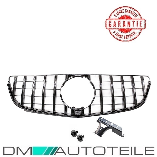 Sport-Kühlergrill für Panamericana GT Schwarz Glanz passend für Mercedes E C207 A207 Mopf 13-17