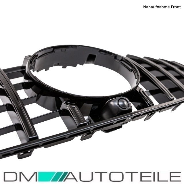 Sport-Kühlergrill für Panamericana GT Schwarz Glanz passend für Mercedes E C207 A207 Mopf 13-17