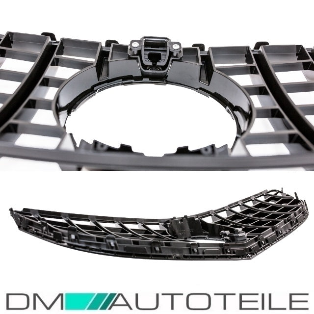 Sport-Kühlergrill für Panamericana GT Schwarz Glanz passend für Mercedes E C207 A207 Mopf 13-17