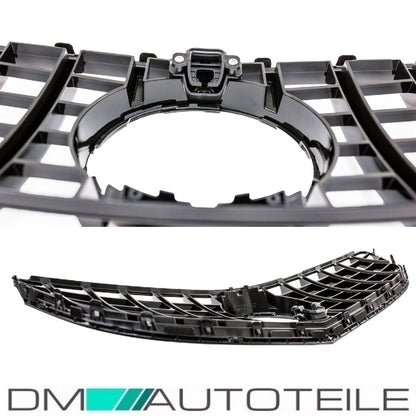 Sport-Kühlergrill für Panamericana GT Schwarz Glanz passend für Mercedes E C207 A207 Mopf 13-17