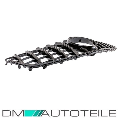 Set Sport-Kühlergrill für Panamericana GT Schwarz Glanz +Stern lackiert passend für Mercedes E C207 A207 Mopf 13-17
