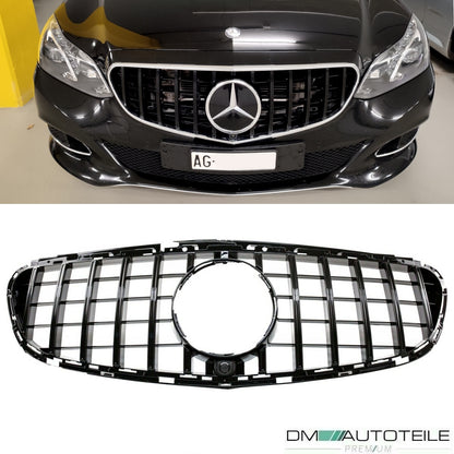 Sport-Kühlergrill für Panamericana GT Schwarz passt für Mercedes E-Klasse W212 S212 ab 2013-216