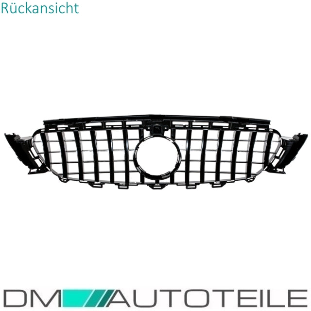 Sport-Kühlergrill für Panamericana GT Schwarz +Stern passt für Mercedes E Klasse W213 S213 C238 A238 + Kamera