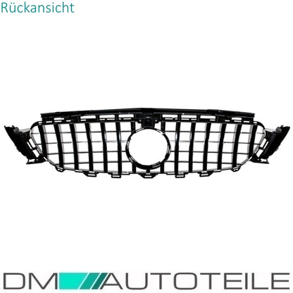 Sport-Kühlergrill für Panamericana GT Schwarz +Stern passt für Mercedes E Klasse W213 S213 C238 A238 + Kamera