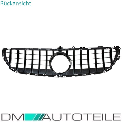 Set Sport-Kühlergrill für Panamericana GT Schwarz Chrom +Stern passt für Mercedes W218 CLS + Kamera 14-18