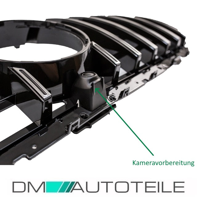Sport-Kühlergrill für Panamericana GT Chrom passt für Mercedes C257 CLS Bj ab 2018 auch Kamera
