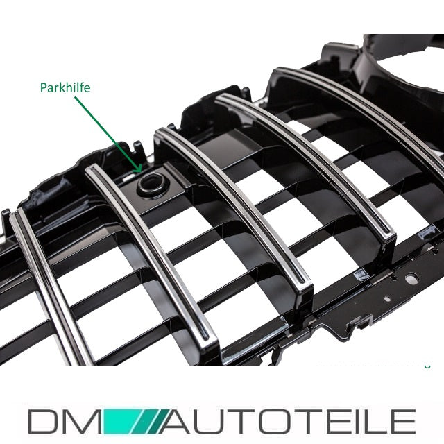 Sport-Kühlergrill für Panamericana GT Chrom passt für Mercedes C257 CLS Bj ab 2018 auch Kamera