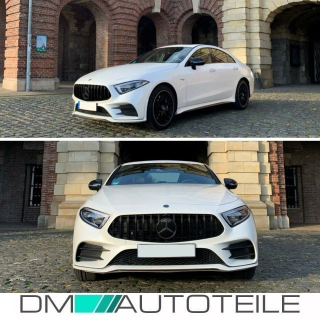Sport-Kühlergrill für Panamericana GT Schwarz passt für Mercedes CLS C257 auch Kamera + PDC ab 2018