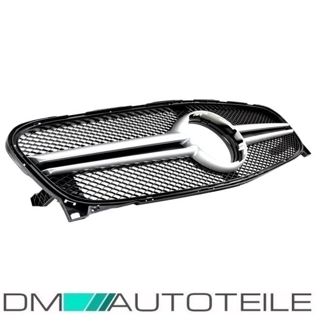 Sport Kühlergrill Silber Alu Matt passt für Mercedes GLA X156 ab 13-16 nicht AMG
