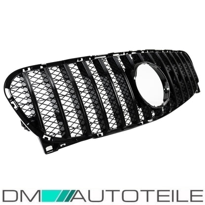Sport-Kühlergrill für Panamericana GT Schwarz Glanz passt für Mercedes GLA X156 Bj 14-16