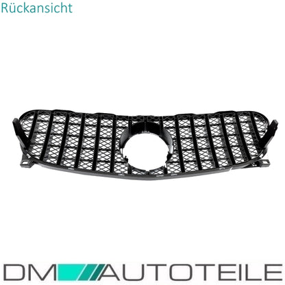 Sport-Kühlergrill für Panamericana GT Schwarz Glanz passt für Mercedes GLA X156 Bj 14-16