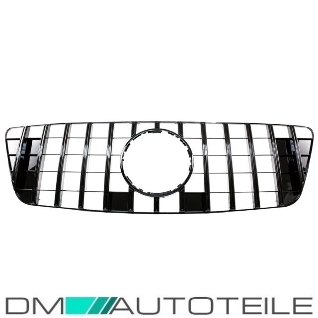 Sport-Kühlergrill für Panamericana GT Schwarz glanz passt für Mercedes ML W164 ab 09-11 Mopf Facelift