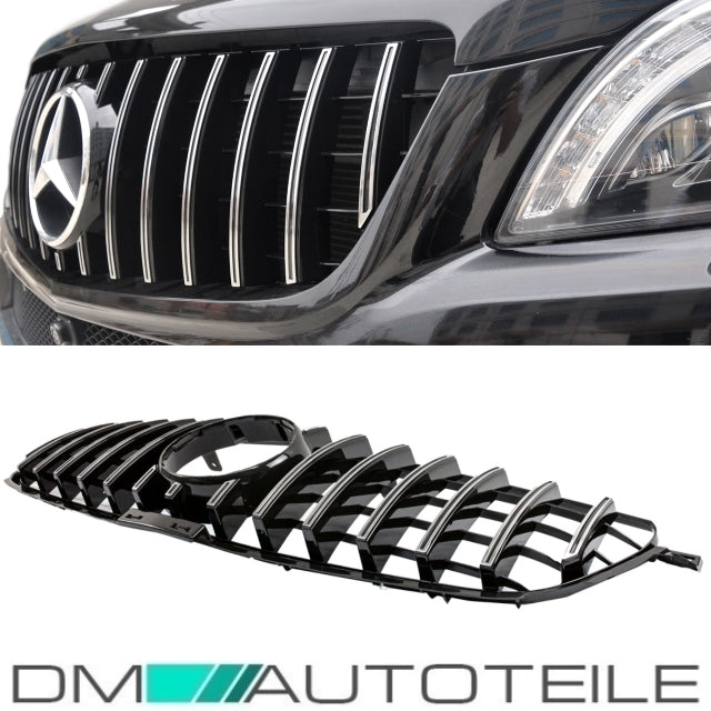 Facelift Sport-Kühlergrill für Panamericana GT Schwarz Chrom passt für Mercedes ML-Klasse W166 Bj 11-14