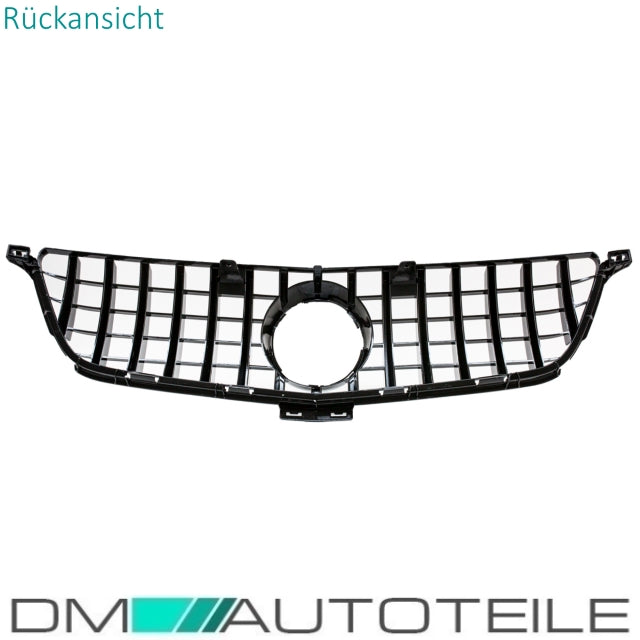 Facelift Sport-Kühlergrill für Panamericana GT Schwarz Chrom passt für Mercedes ML-Klasse W166 Bj 11-14