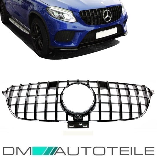 Sport-Kühlergrill für Panamericana GT Schwarz glänzend passt für Mercedes GLE C292 Coupe ab 15-19