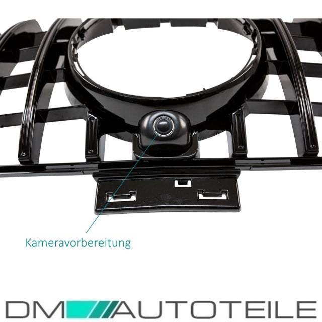 Set Sport-Kühlergrill für Panamericana GT Schwarz glänzend +Stern passt für Mercedes GLE C292 Coupe ab 15-19