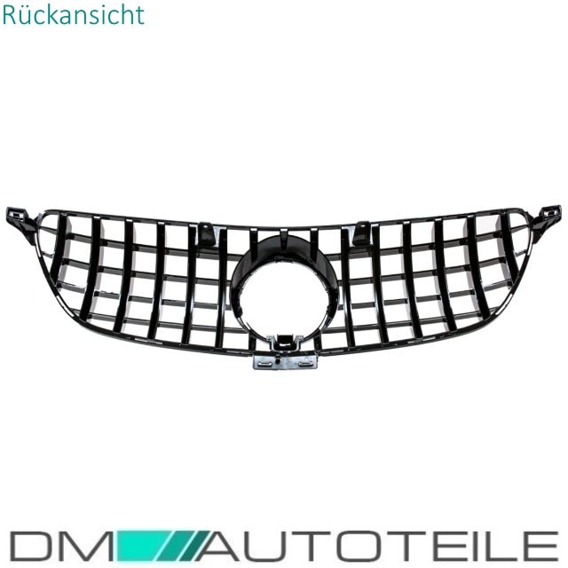 Set Sport-Kühlergrill für Panamericana GT Schwarz glänzend +Stern passt für Mercedes GLE C292 Coupe ab 15-19