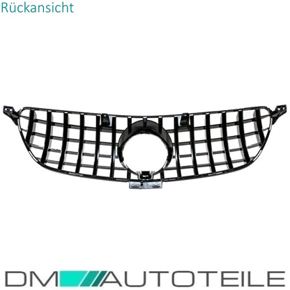 Set Sport-Kühlergrill für Panamericana GT Schwarz glänzend +Stern passt für Mercedes GLE C292 Coupe ab 15-19
