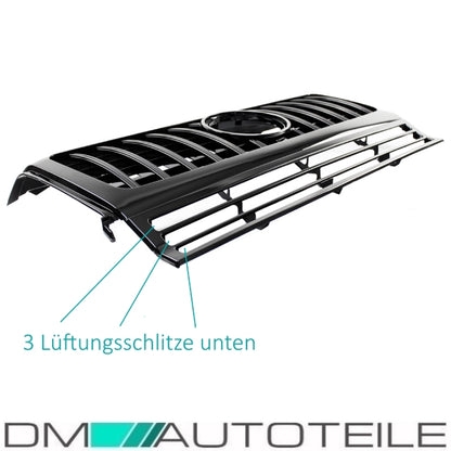 Set Sport-Kühlergrill für Panamericana GT Schwarz glanz + Stern passt für Mercedes G-Klasse W463 Bj 1990-2018