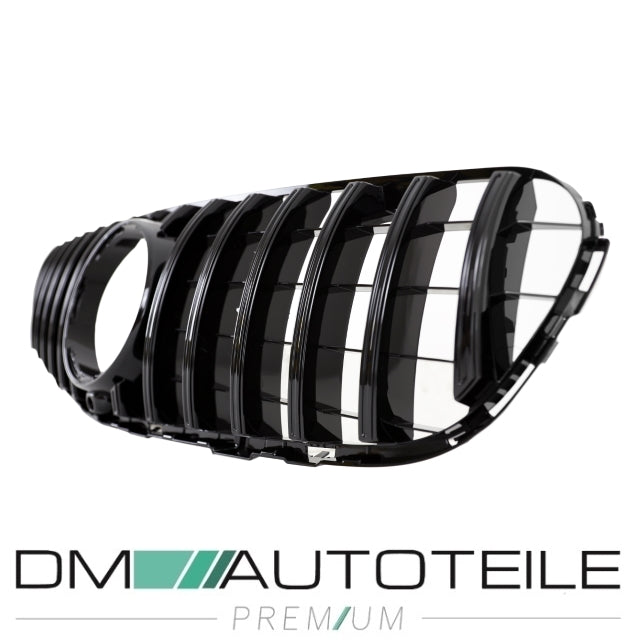 Sport-Kühlergrill für Panamericana GT schwarz glanz für Kamera passend für Mercedes GLC X253 Bj ab 2015