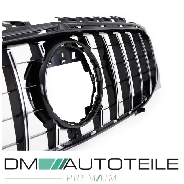 GT Sport- Panamericana Kühlergrill Schwarz Chrom passt für Mercedes CLA W118 ab 2019 für PDC ohne Kamera