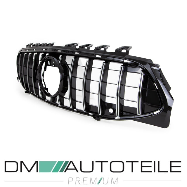 GT Sport- Panamericana Kühlergrill Schwarz Chrom passt für Mercedes CLA W118 ab 2019 für PDC ohne Kamera