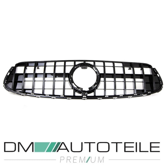 Sport Kühlergrill für Panamericana GT Schwarz Komplett passt für Mercedes GLC X253 Facelift nur AMG Line Bj ab 2019 aus ABS