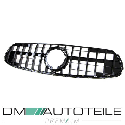 Sport Kühlergrill für Panamericana GT Schwarz Komplett passt für Mercedes GLC X253 Facelift nur AMG Line Bj ab 2019 aus ABS